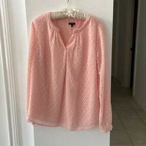 Pink patterned blouse